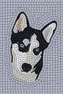 Siberian Husky Mosaic Art – 20×30 cm