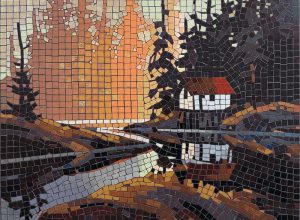 Sunset Lake House Mosaic Art