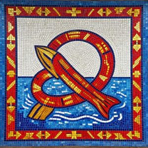 Soviet Mosaic Art – Twisting Fish