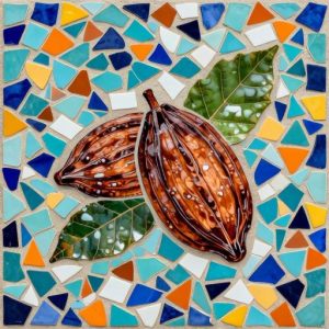 Cocoa Pod Trencadís Mosaic Art