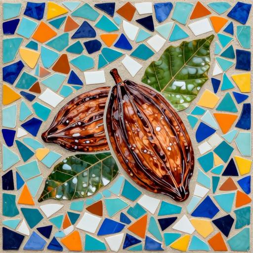 Cocoa Pod Trencadís Mosaic Art