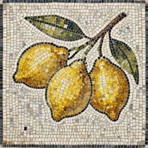 Handcrafted Lemon Branch Mosaic Art – Opus Tessellatum