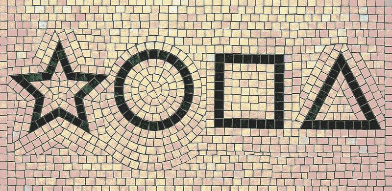 Geometric Shapes Mosaic Art - Star, Circle, Square, Triangle