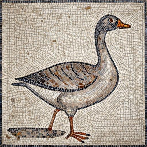 Funny Grey Goose Mosaic Art - Custom Opus Tessellatum