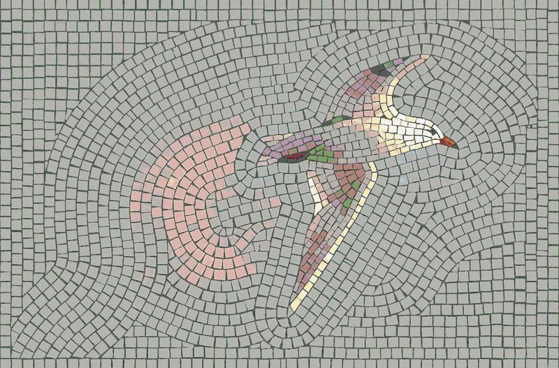 Graceful Bird in Flight Mosaic Art