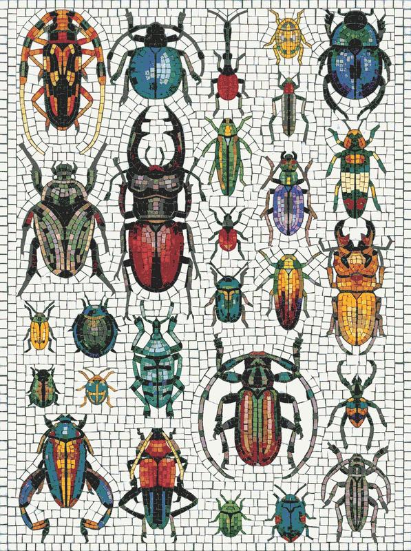 Colorful Beetles Mosaic Art - Nature Collection