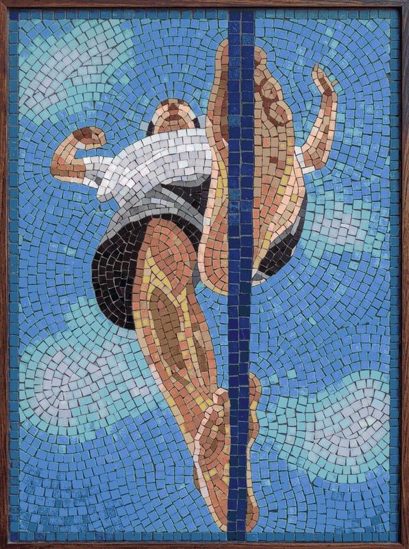 Pole Dance Mosaic Art - Athletic Grace