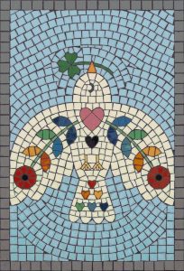 Mosaic White Dove of Peace and Love
