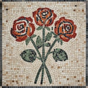 Red Roses Bouquet Mosaic Art – Opus Tessellatum