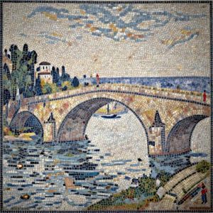 Monet’s Bridge in Argenteuil Mosaic Art