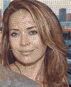 Mosaic Portrait of a Woman – Classic AI Style