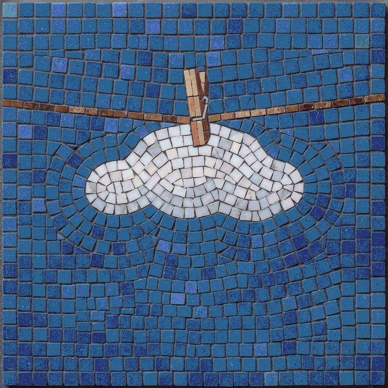 Surreal Cloud on a Clothesline Mosaic Art