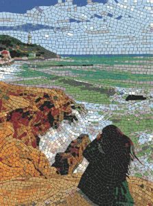 Solitude by the Sea Mosaic Art