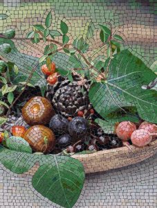 Classical Fruit Still Life Mosaic Art