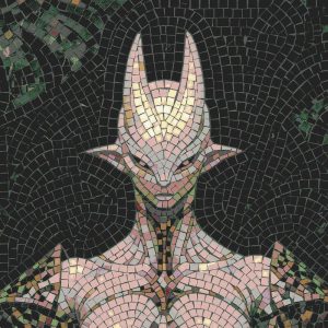 Ethereal Alien Being Mosaic Art