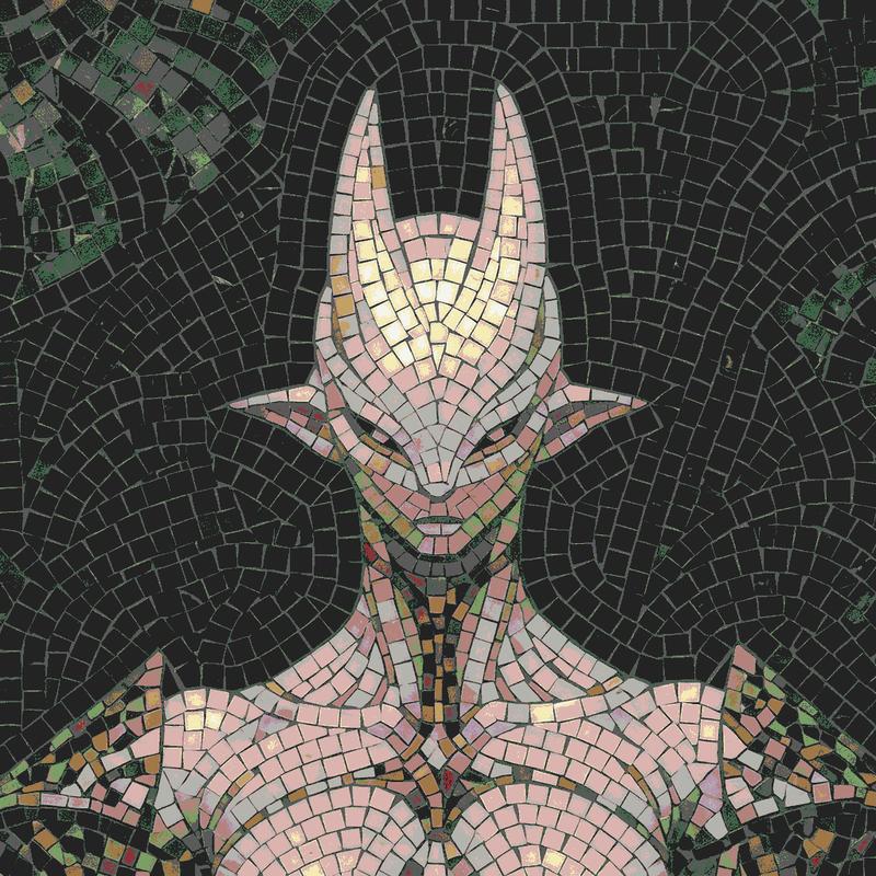 Ethereal Alien Being Mosaic Art
