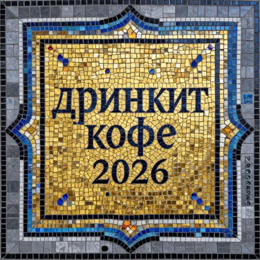 Custom Byzantine Mosaic 'Drinkit Coffee 2026'