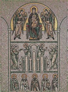 Virgin Mary and Child Classical Mosaic Art