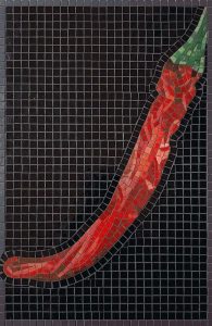 Red Chili Pepper Mosaic Art – Spicy Wall Decor
