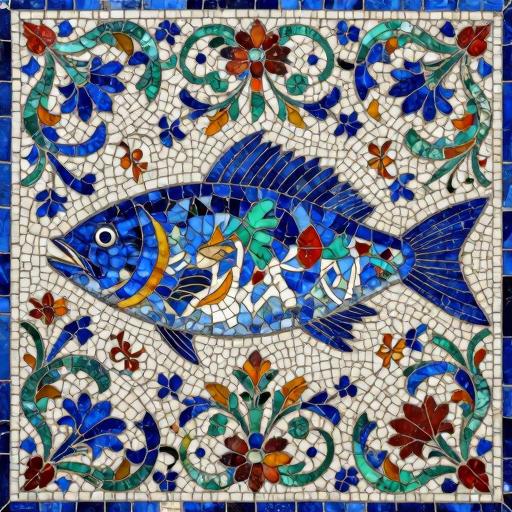 Florentine Mosaic Fish Art - Custom Handmade Piece