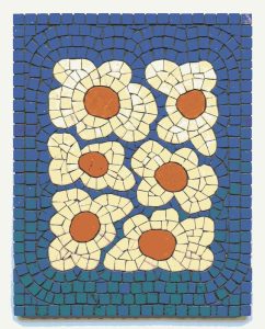 Six Stylized Flowers Mosaic Art – 25×31 cm