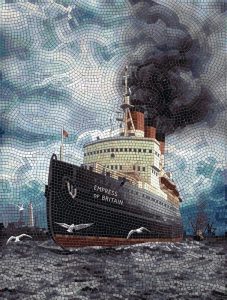 Empress of Britain Mosaic Art – Majestic Ocean Liner
