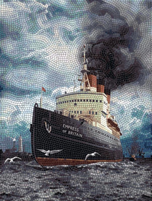 Empress of Britain Mosaic Art - Majestic Ocean Liner
