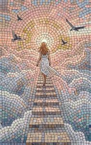 Ascending to Light Mosaic Art