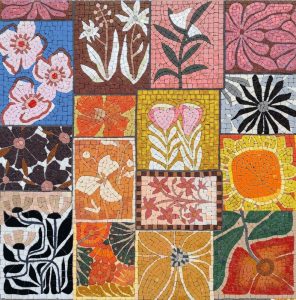 Botanical Garden Mosaic Art – 25×25 cm