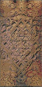 Abstract Golden Earth Mosaic Art
