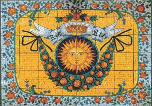 Radiant Sun Mosaic Art – Classical Symbolic Piece
