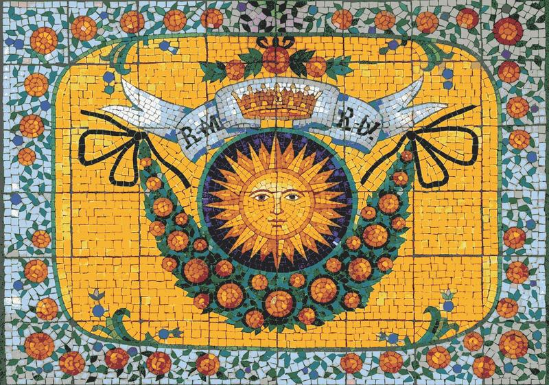 Radiant Sun Mosaic Art - Classical Symbolic Piece