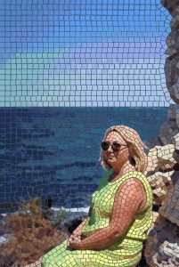 Sunny Summer Mosaic Portrait of a Woman
