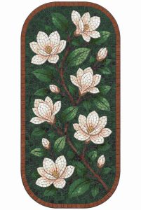 Magnolia Blossom Mosaic Art – 60×90 cm