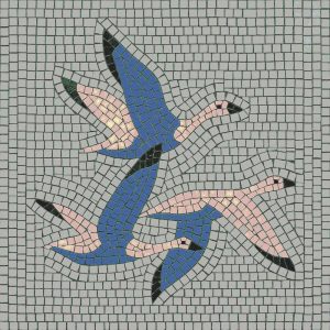 Flying Birds Mosaic Art – 45×45 cm