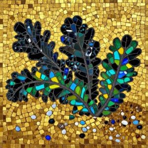 Byzantine Mosaic Art: Fucus Seaweed on Golden Sand