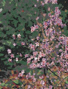 Spring Blossom Mosaic Art – 60×80 cm