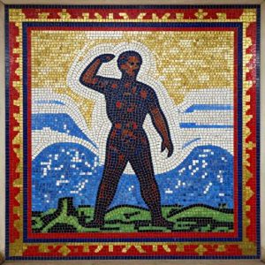 Soviet Style Mosaic – Heroic Silhouette