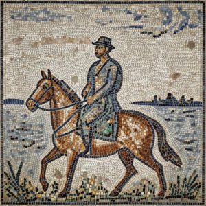 The Rider Mosaic Art – Opus Tessellatum Style