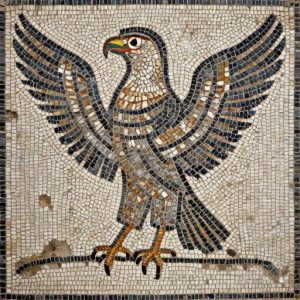 Ancient Eagle Mosaic Art – Opus Tessellatum