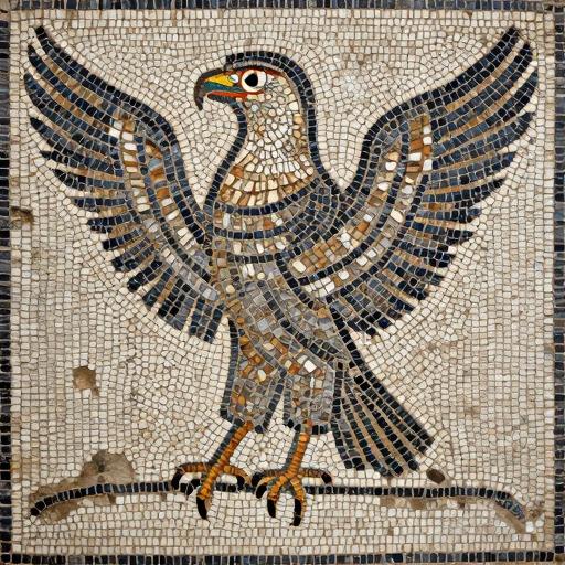 Ancient Eagle Mosaic Art - Opus Tessellatum