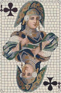 Mosaic Playing Card Art – Clubs Figure