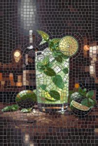 Refreshing Mojito Mosaic Art
