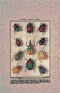 Colorful Beetles Mosaic Art