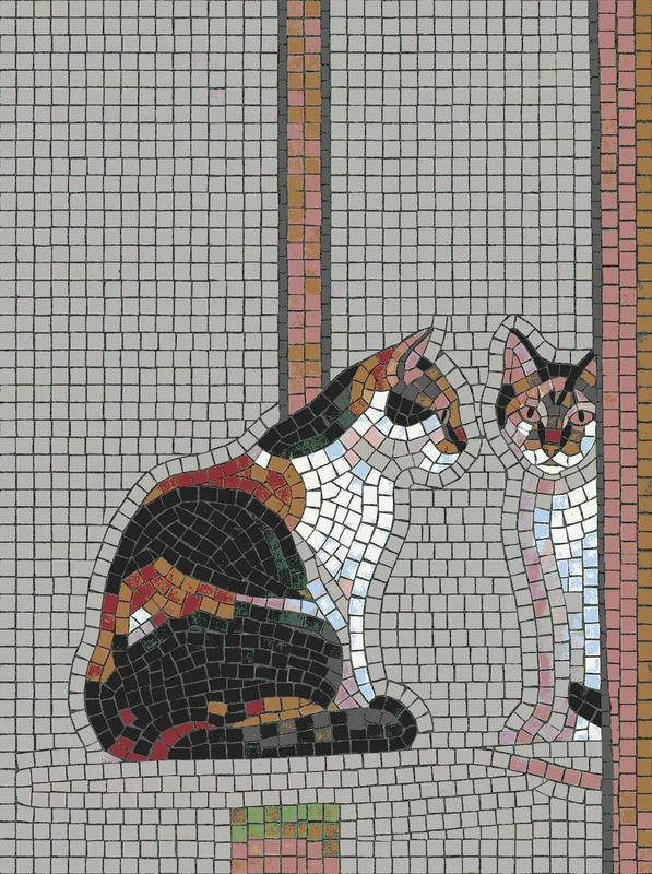 Calico Cats Mosaic Art - Handcrafted Tile Decor
