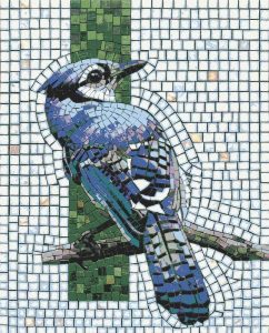 Blue Jay Mosaic Art – Nature-Inspired Wall Decor