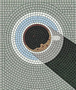 Minimalist Coffee Cup Mosaic Art
