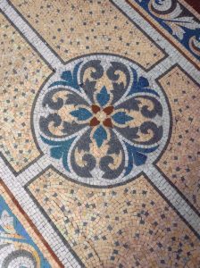 Classical Blue Floral Mosaic Ornament
