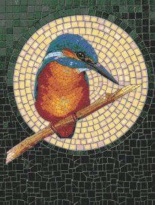 Vibrant Kingfisher Mosaic Art – 60×80 cm