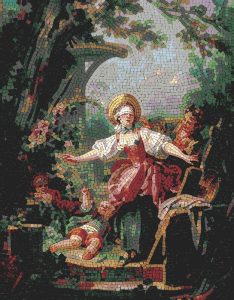 Classical Mosaic Art – Spiritual Figure in Nature